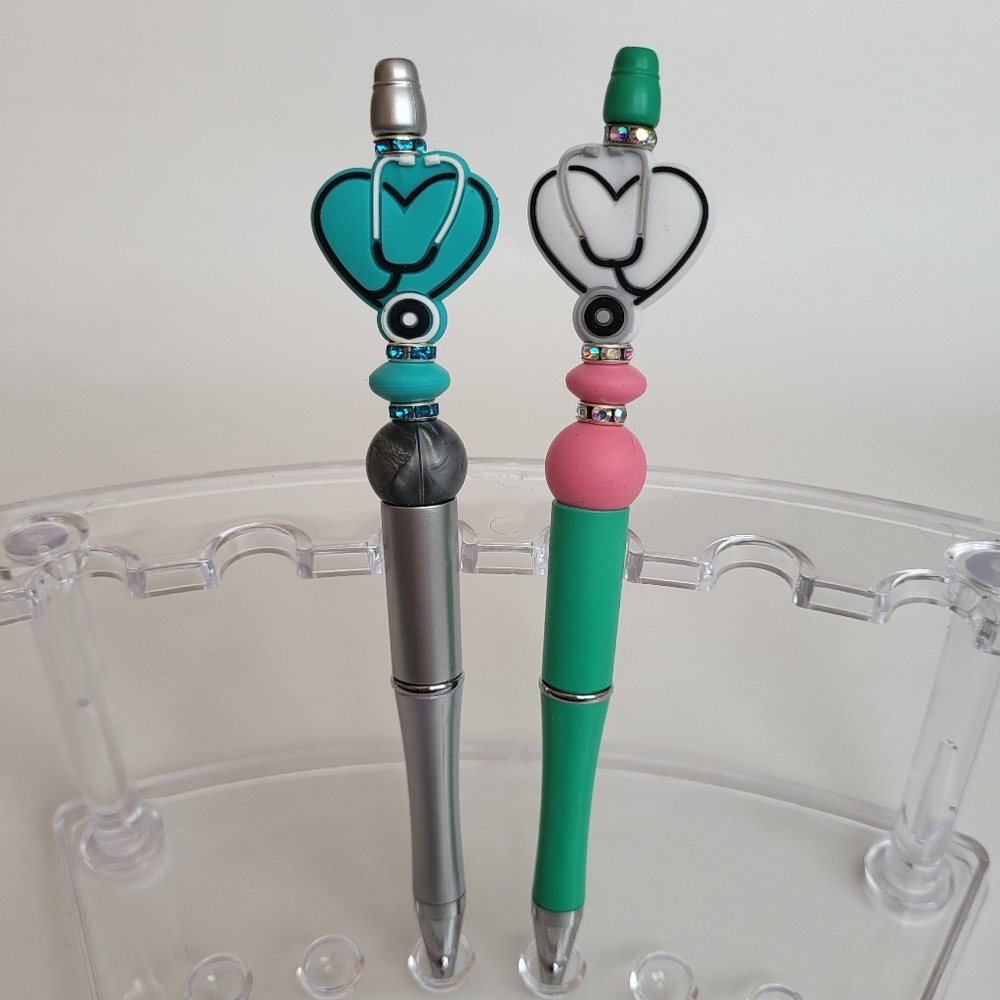 Nurse Doctor Stethoscope Beaded Pen Hospital Vet LPN RN Tech